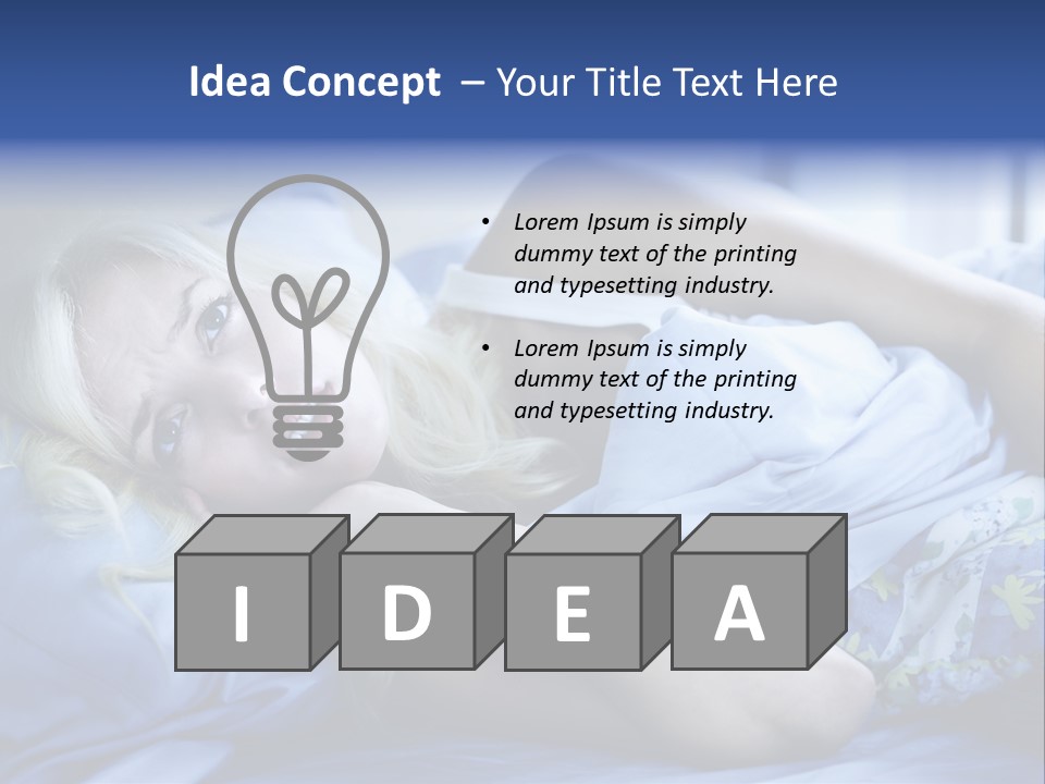 Sleepless Blonde Blanket PowerPoint Template