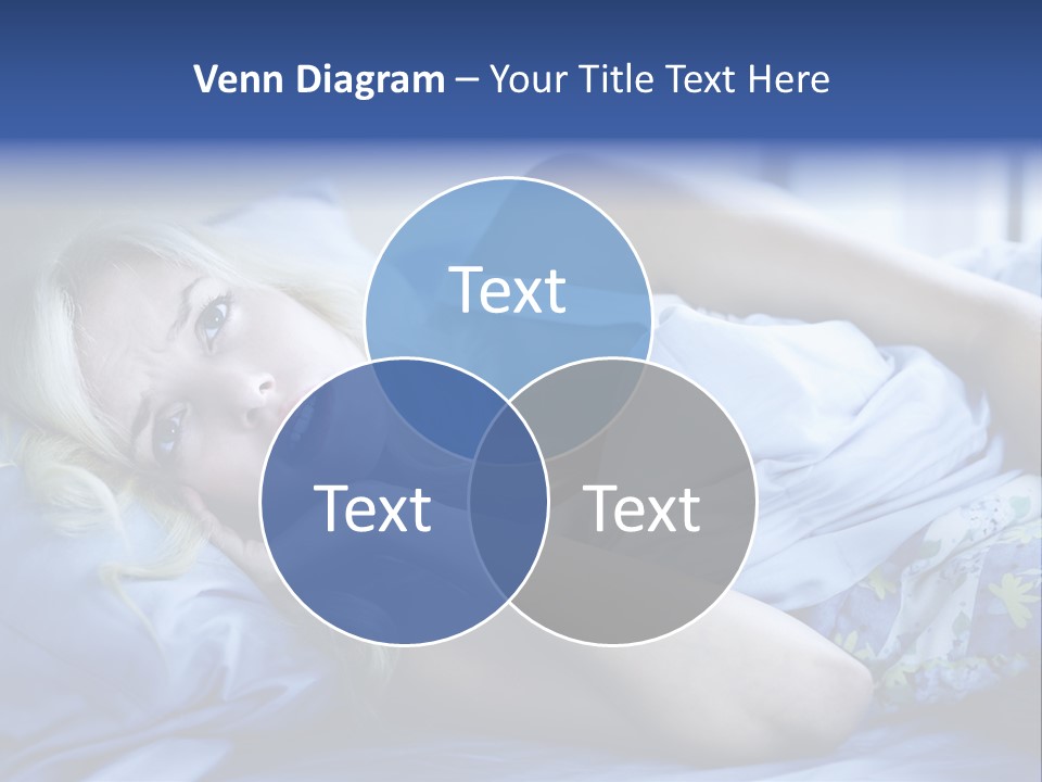 Sleepless Blonde Blanket PowerPoint Template