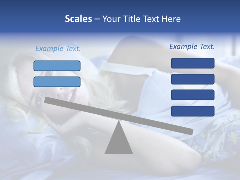 Sleepless Blonde Blanket PowerPoint Template