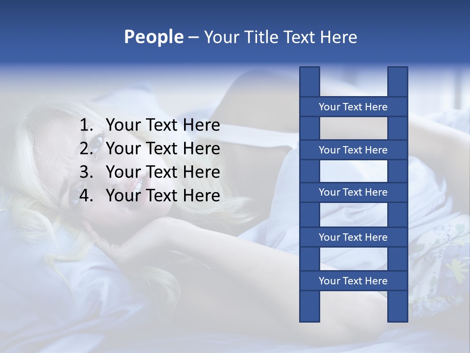 Sleepless Blonde Blanket PowerPoint Template