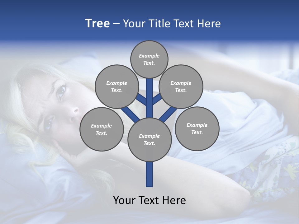 Sleepless Blonde Blanket PowerPoint Template