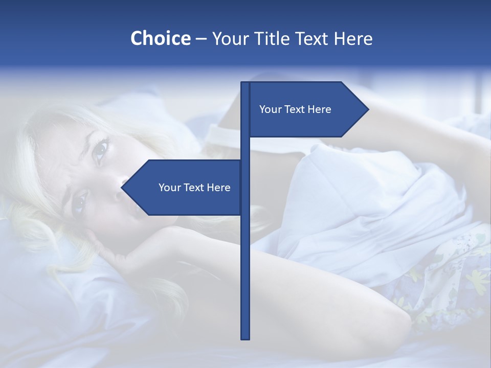 Sleepless Blonde Blanket PowerPoint Template
