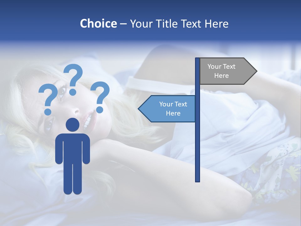 Sleepless Blonde Blanket PowerPoint Template
