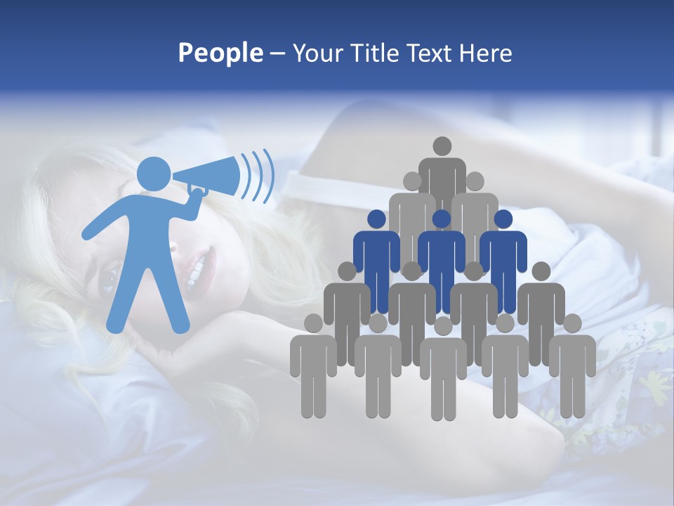 Sleepless Blonde Blanket PowerPoint Template