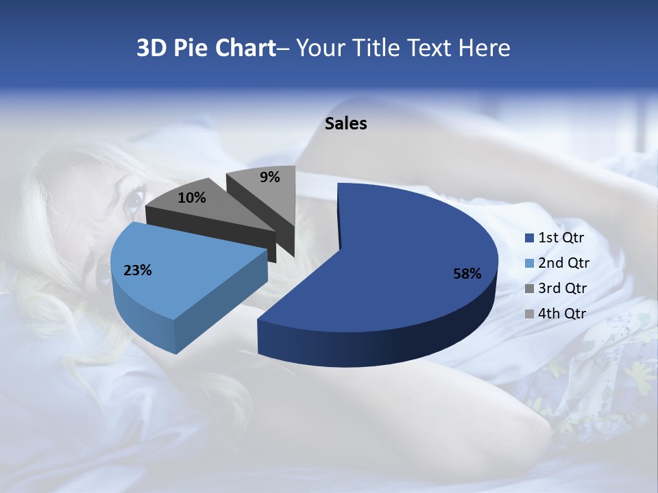 Sleepless Blonde Blanket PowerPoint Template
