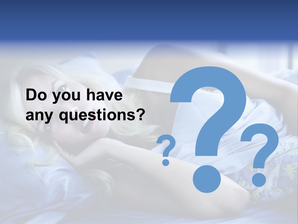 Sleepless Blonde Blanket PowerPoint Template