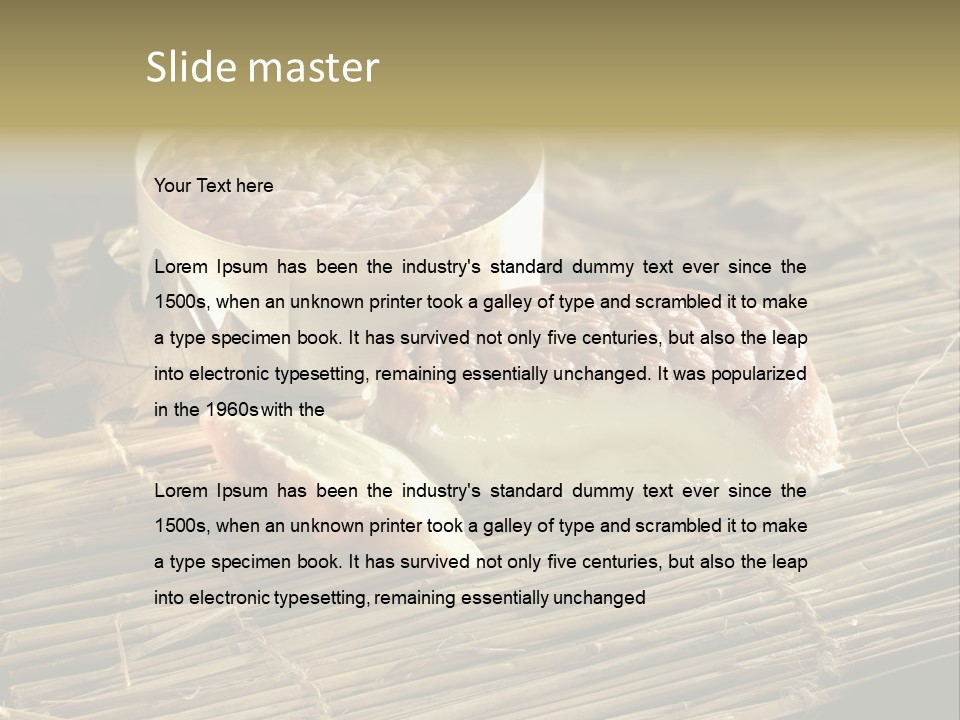 Gastronomy Food Cow's Milk Cheese PowerPoint Template