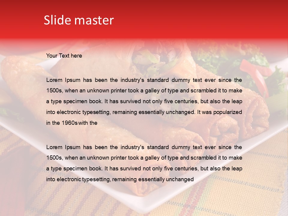 Napkin Teatime Roll PowerPoint Template