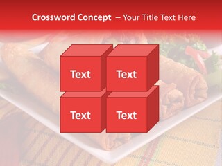 Napkin Teatime Roll PowerPoint Template