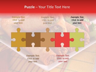 Napkin Teatime Roll PowerPoint Template