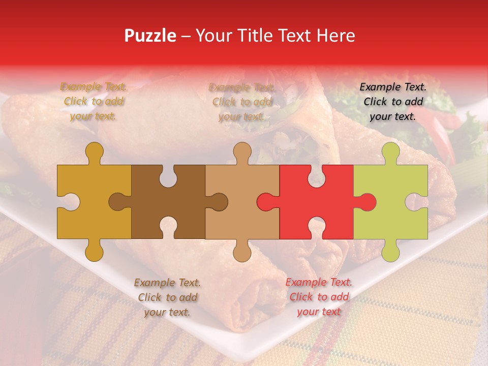 Napkin Teatime Roll PowerPoint Template