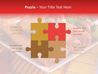 Napkin Teatime Roll PowerPoint Template