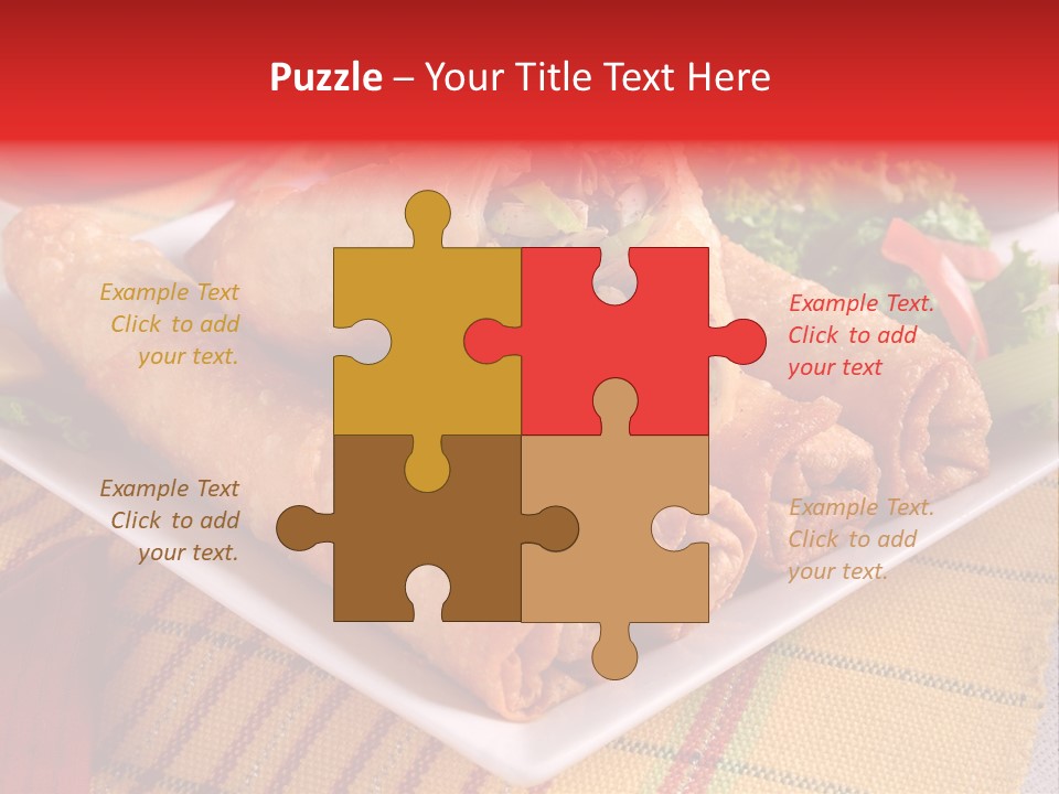 Napkin Teatime Roll PowerPoint Template