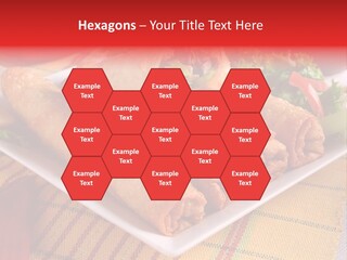 Napkin Teatime Roll PowerPoint Template