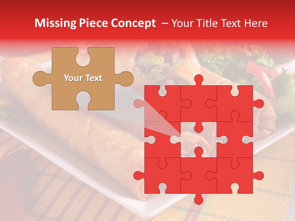 Napkin Teatime Roll PowerPoint Template