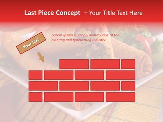 Napkin Teatime Roll PowerPoint Template