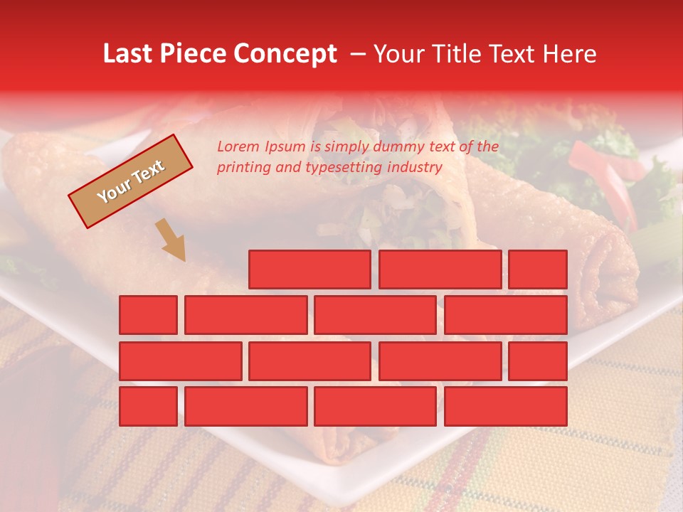 Napkin Teatime Roll PowerPoint Template