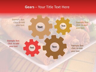 Napkin Teatime Roll PowerPoint Template