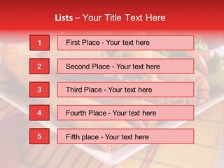 Napkin Teatime Roll PowerPoint Template