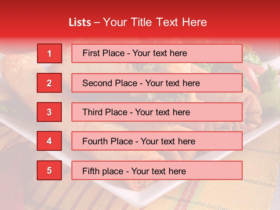 Napkin Teatime Roll PowerPoint Template