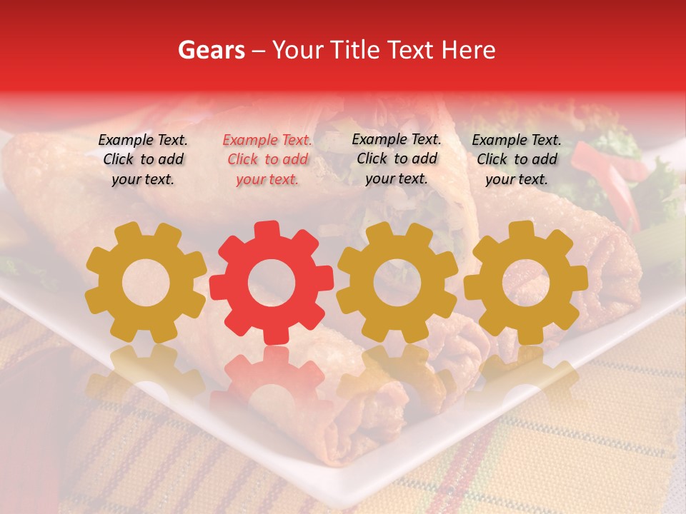 Napkin Teatime Roll PowerPoint Template