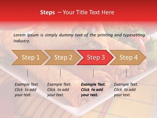 Napkin Teatime Roll PowerPoint Template