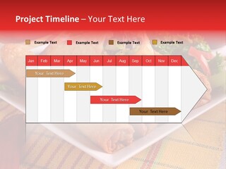 Napkin Teatime Roll PowerPoint Template