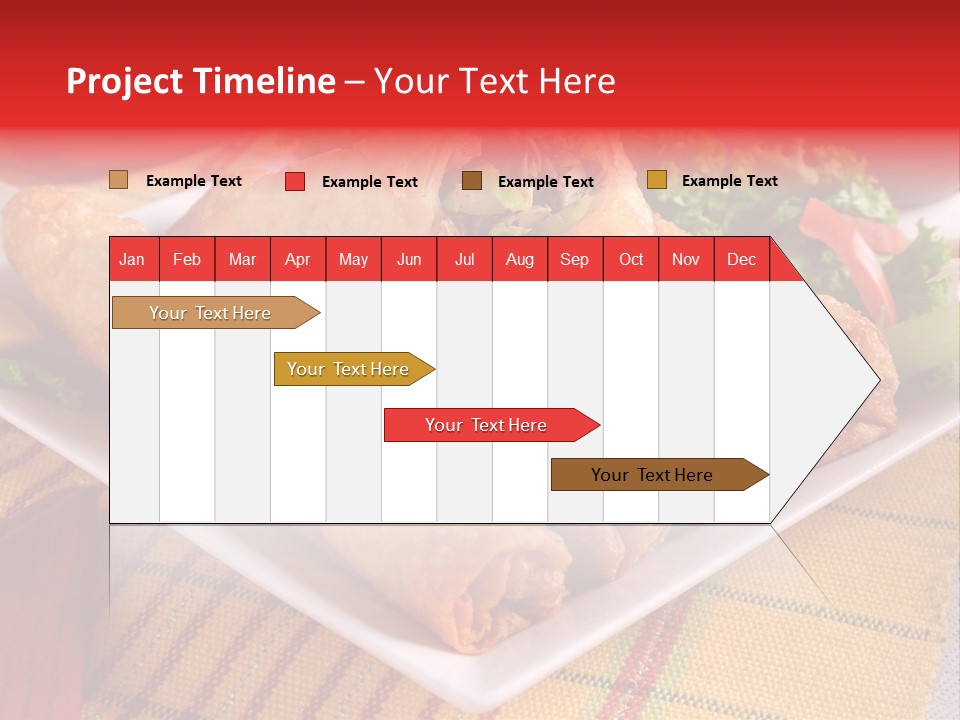 Napkin Teatime Roll PowerPoint Template