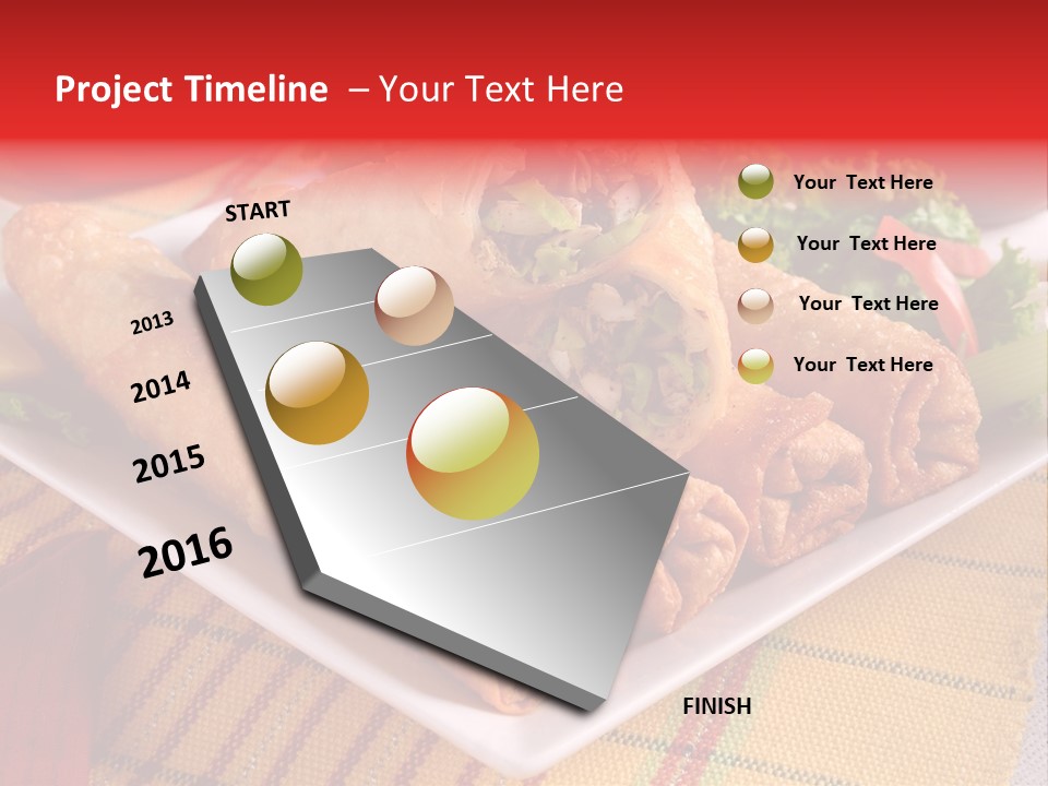Napkin Teatime Roll PowerPoint Template