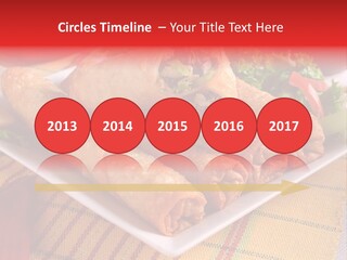 Napkin Teatime Roll PowerPoint Template