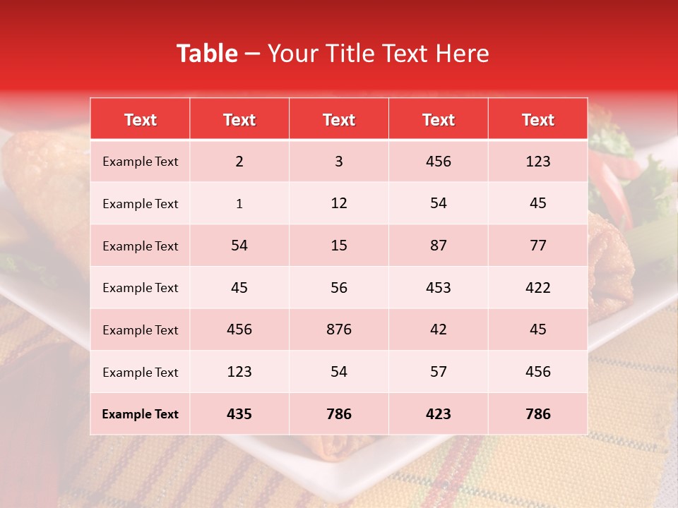 Napkin Teatime Roll PowerPoint Template