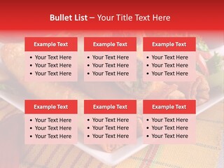 Napkin Teatime Roll PowerPoint Template