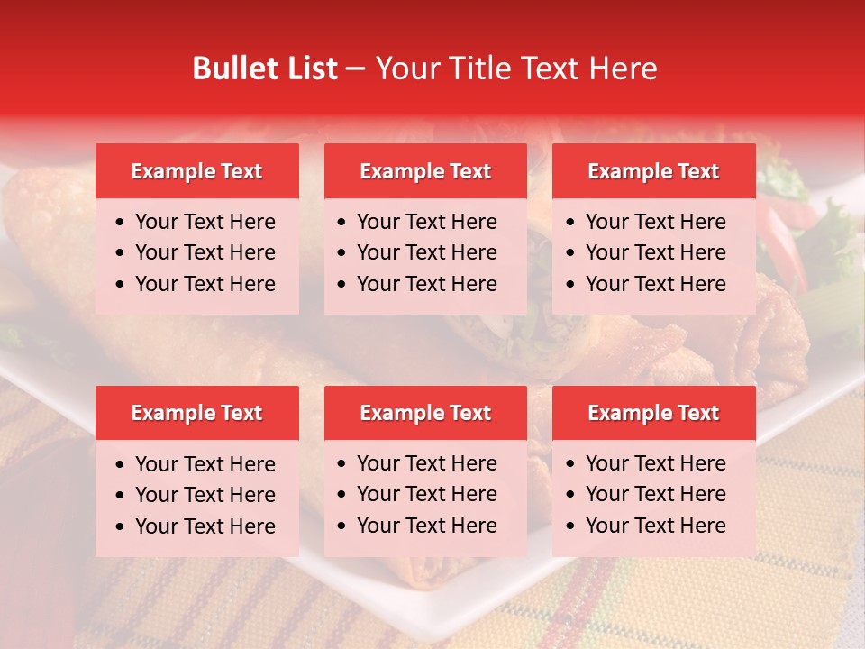 Napkin Teatime Roll PowerPoint Template