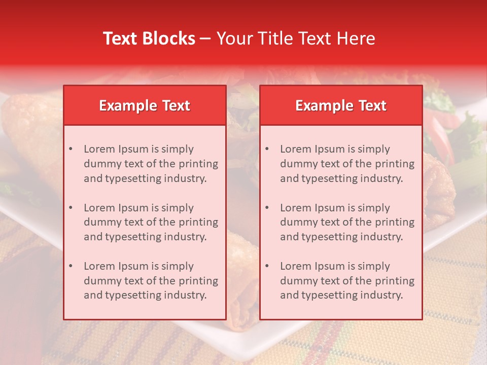 Napkin Teatime Roll PowerPoint Template