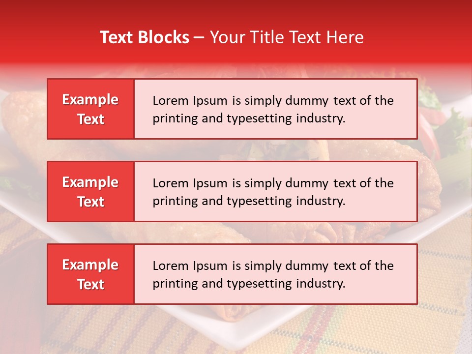 Napkin Teatime Roll PowerPoint Template