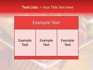 Napkin Teatime Roll PowerPoint Template