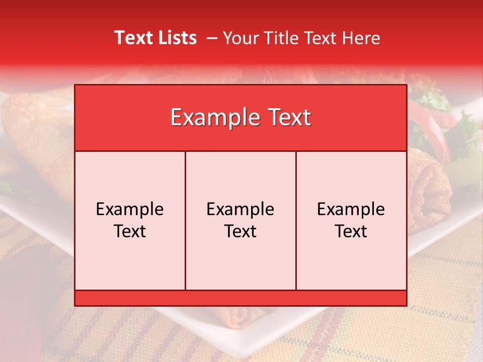 Napkin Teatime Roll PowerPoint Template