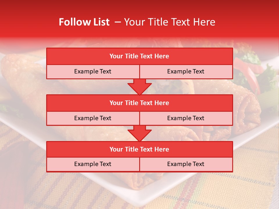 Napkin Teatime Roll PowerPoint Template