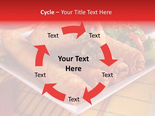 Napkin Teatime Roll PowerPoint Template