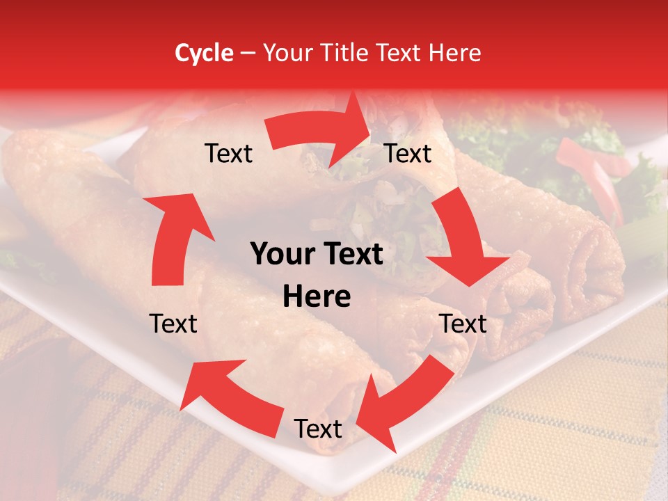 Napkin Teatime Roll PowerPoint Template