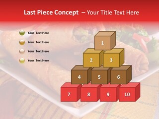 Napkin Teatime Roll PowerPoint Template