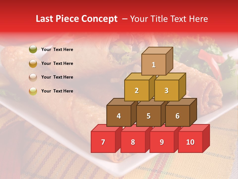 Napkin Teatime Roll PowerPoint Template