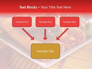 Napkin Teatime Roll PowerPoint Template