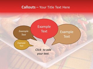 Napkin Teatime Roll PowerPoint Template