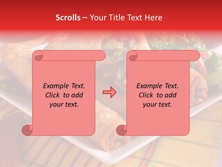 Napkin Teatime Roll PowerPoint Template