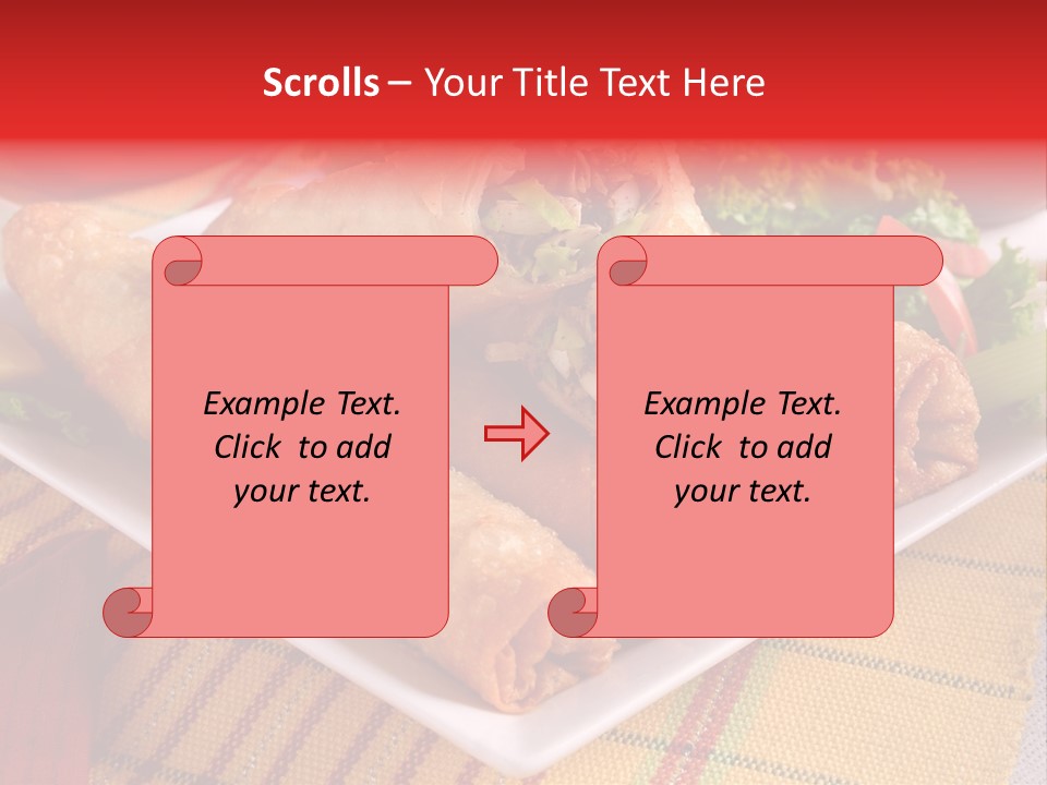 Napkin Teatime Roll PowerPoint Template
