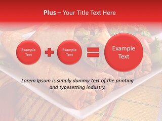 Napkin Teatime Roll PowerPoint Template
