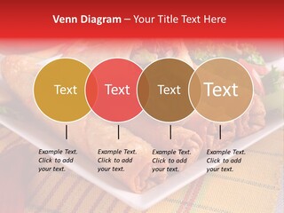 Napkin Teatime Roll PowerPoint Template
