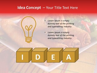 Napkin Teatime Roll PowerPoint Template