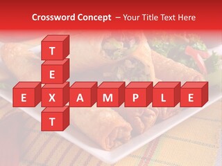 Napkin Teatime Roll PowerPoint Template